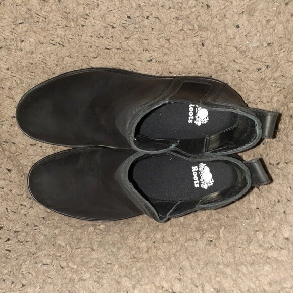 ROOTS-Canada-Black Nubuck Chelsea Boots-Junction-Sz 7.5-New/No Box - Picture 5 of 7